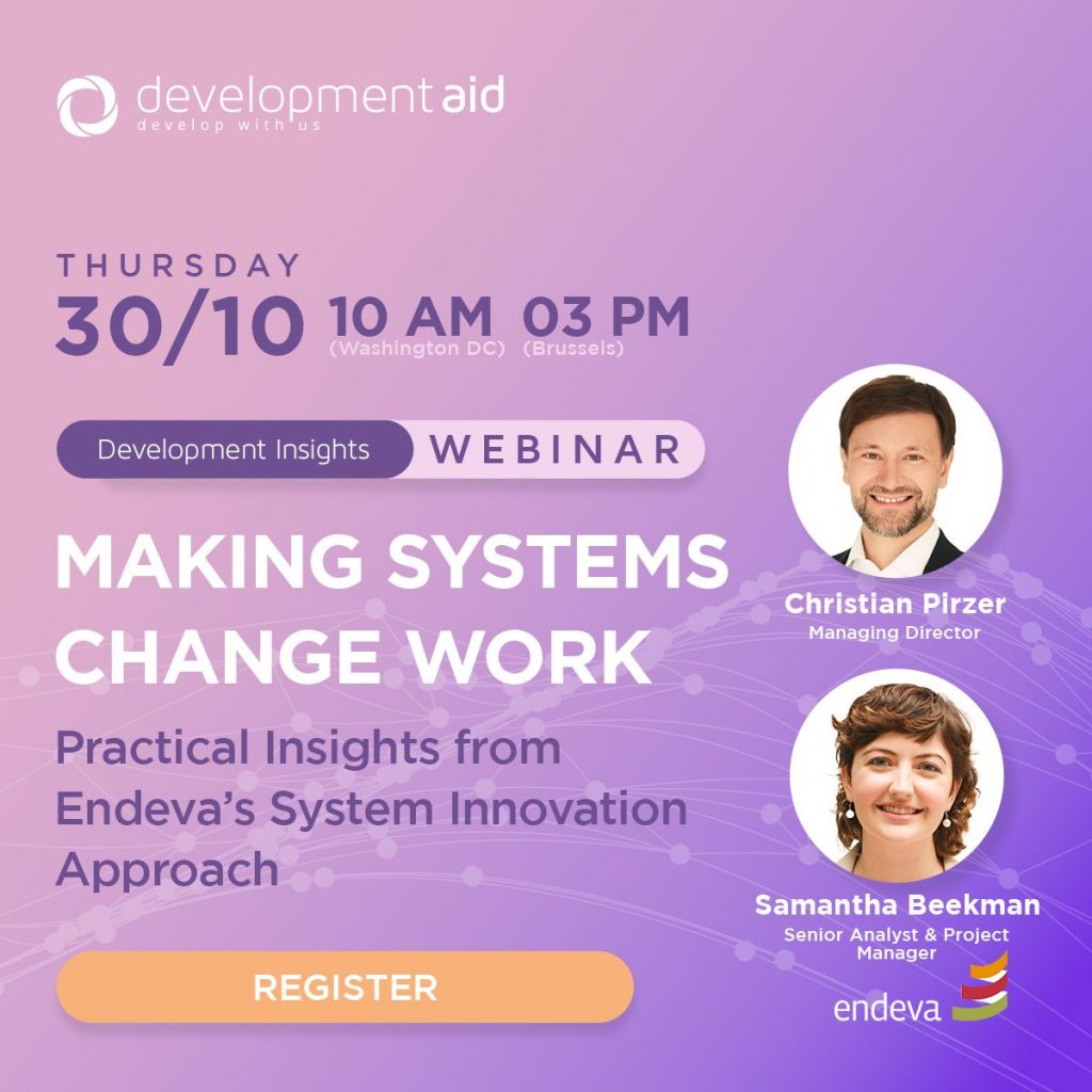 Making Systems Change Work: Christian Pirzer and Samantha Beekman, Endeva - DevelopmentAid